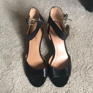 Nine West black wedges. Size 6.5